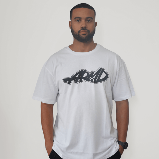 ARMD Black Logo White T-Shirt Light