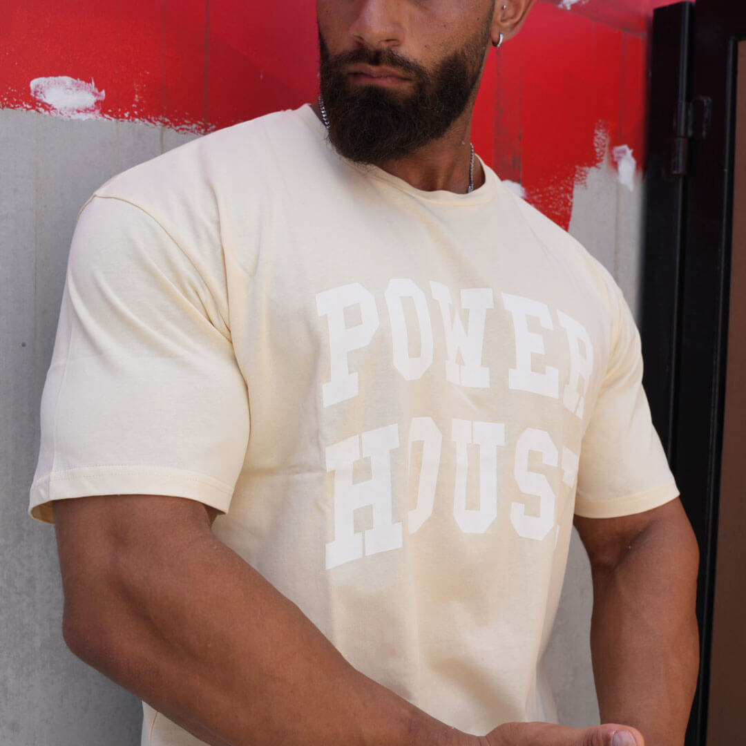 Powerhouse White Logo Butter T-Shirt