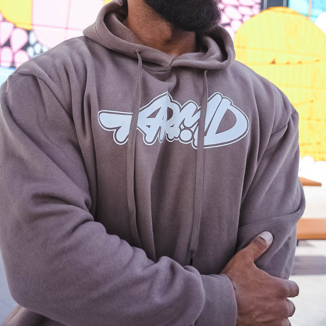 ARMD White Logo Brown Hoodie