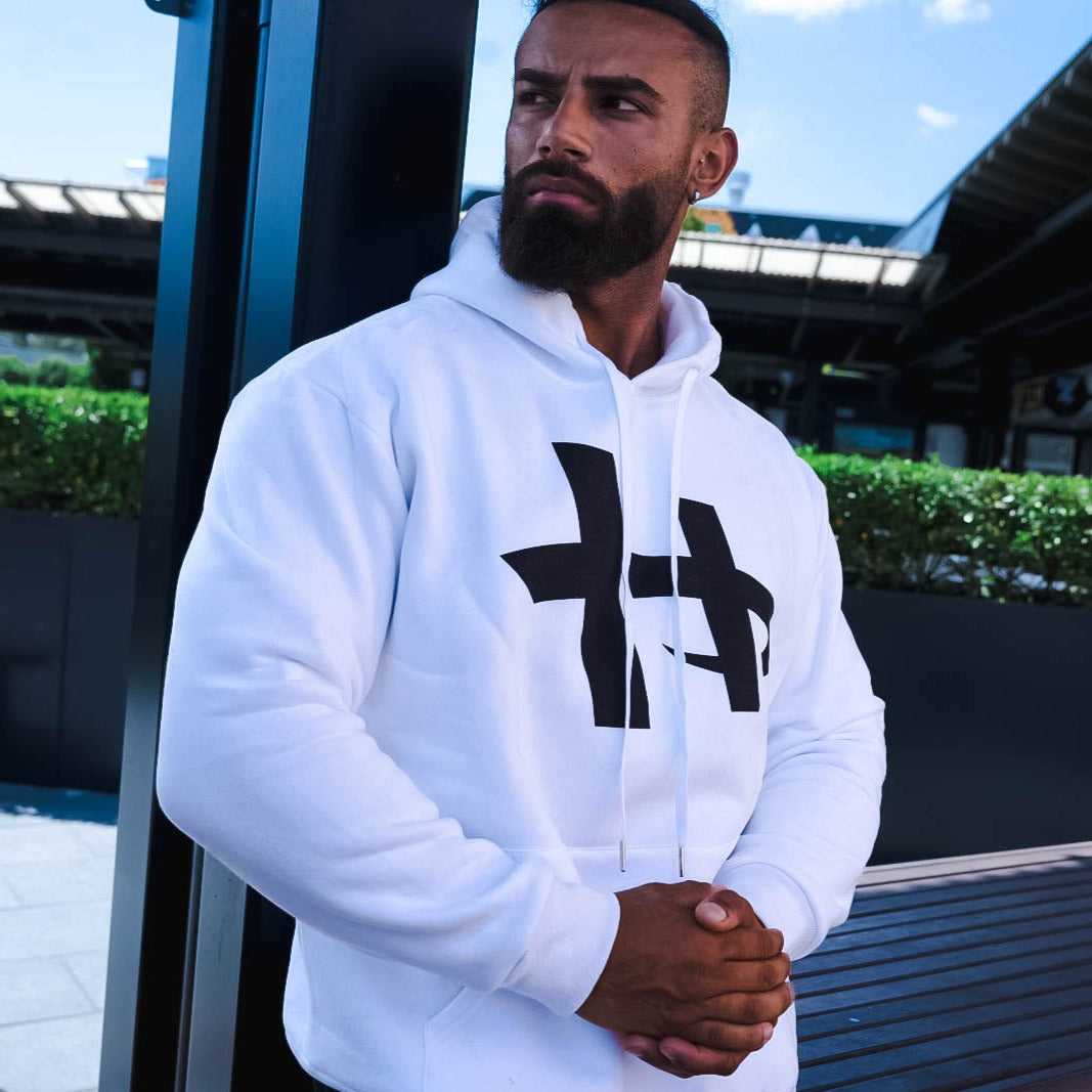 Powerhouse Black Logo White Hoodie