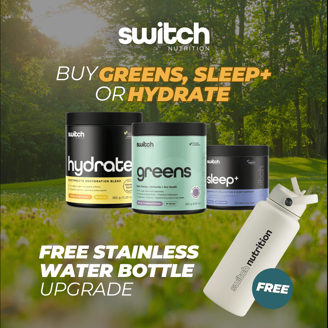 GWP Switch Nutrition FREE Stainless Bottle Upgrade Promo