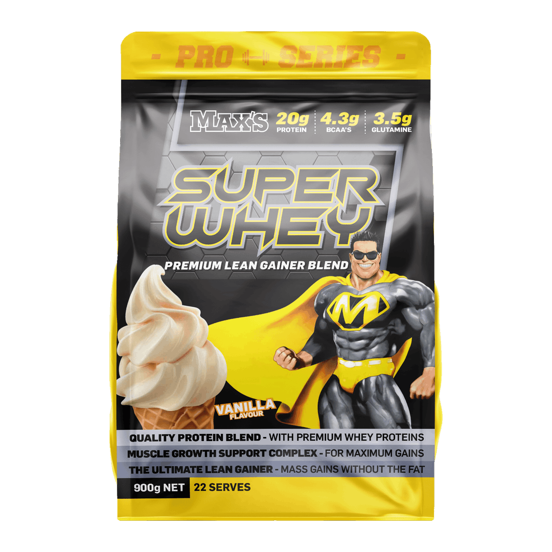 MAX'S Pro Series SuperWhey pouch 900g Vanilla front