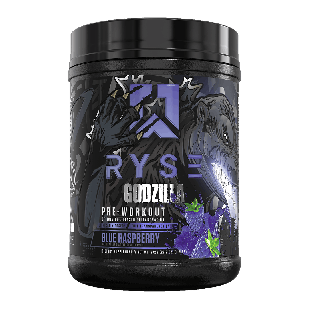 RYSE Godzilla Pre Workout 40 Serves Blue Raspberry front