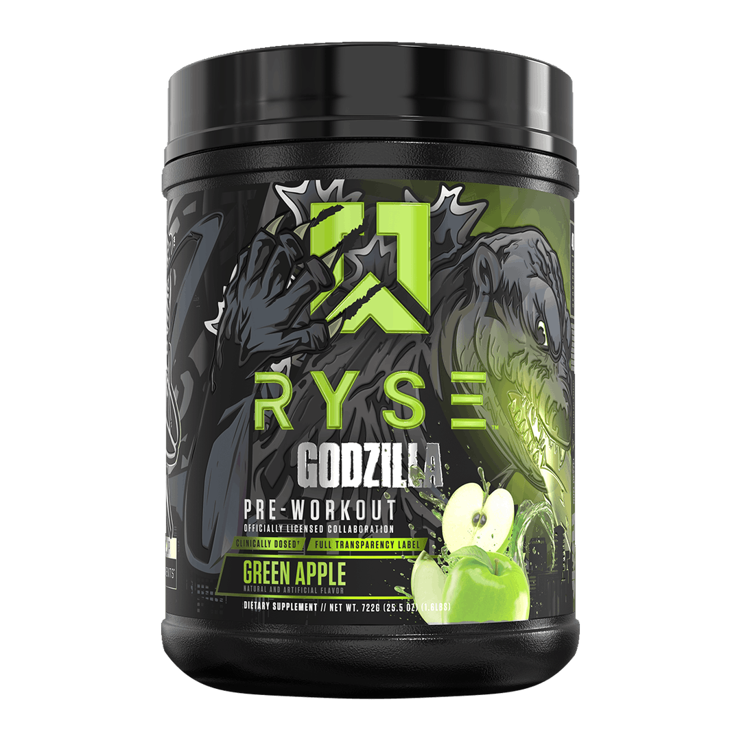 RYSE Godzilla Pre Workout 40 Serves Green Apple front
