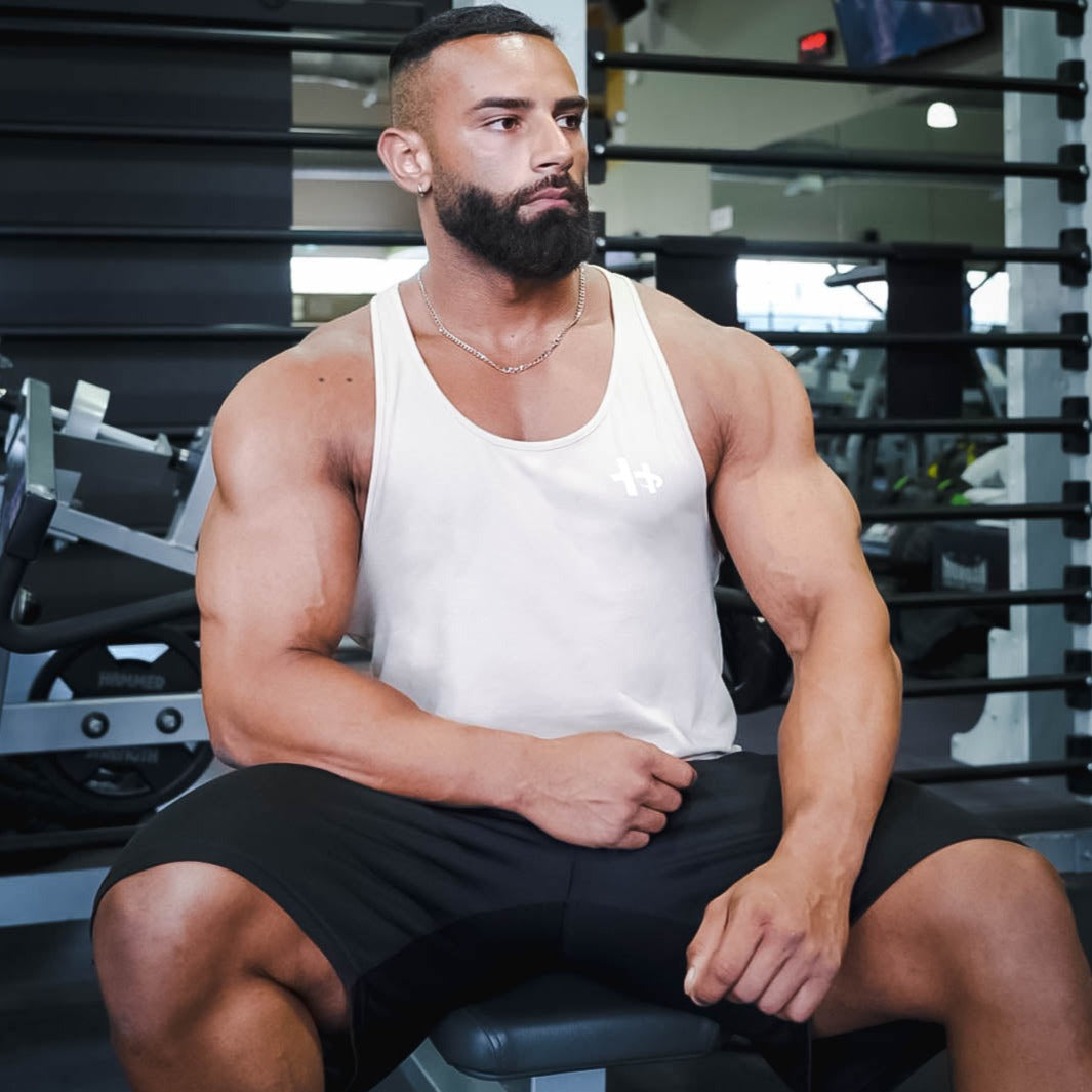 Powerhouse Plain Beige Singlet