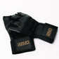 Armd Leather Weight Lifting Gloves With Wrist Support