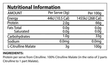 Atp Science L-citrulline Malate - Pump Vasodilation Pre-workout